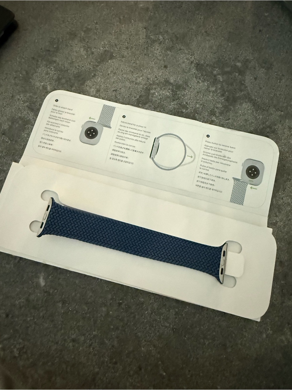 Apple Braided Solo Loop Watch Band - Navy Blue